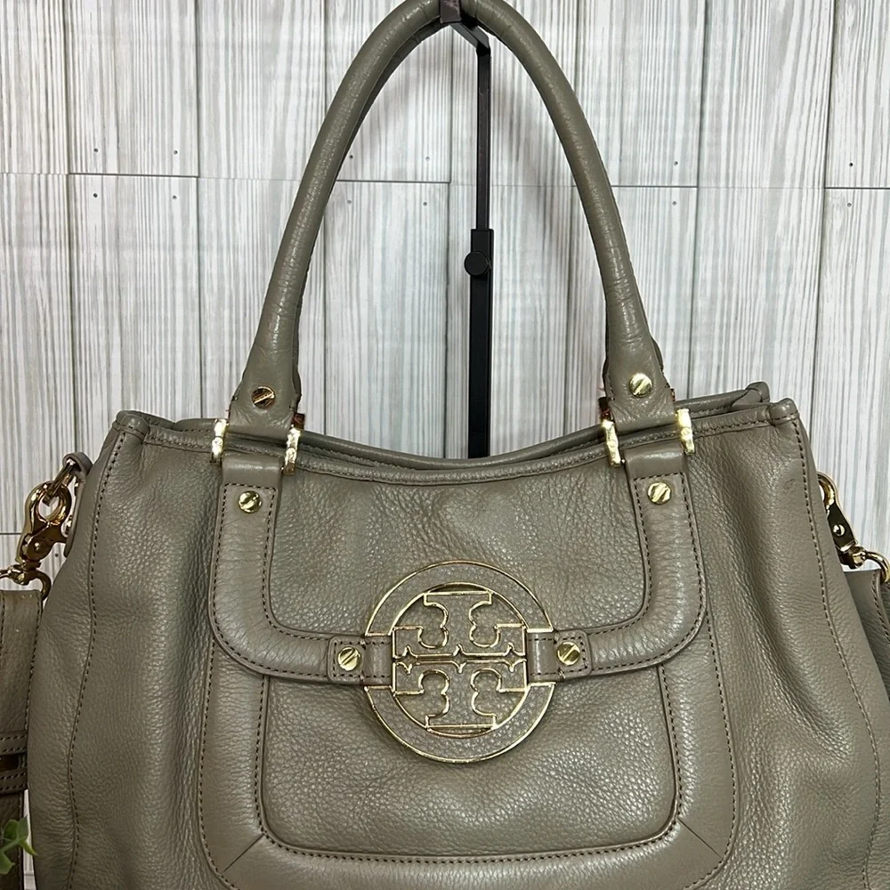 Tory Burch Amanda Gray Crossbody  Shoulder Bag
